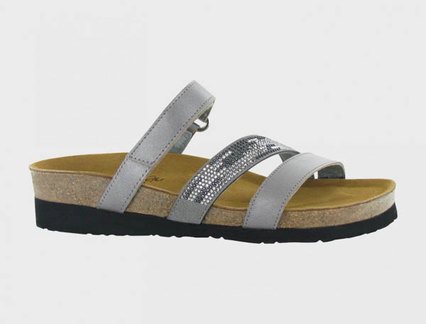 Naot Columbus: Mirror Lthr/Gray/Black Multi Rivets